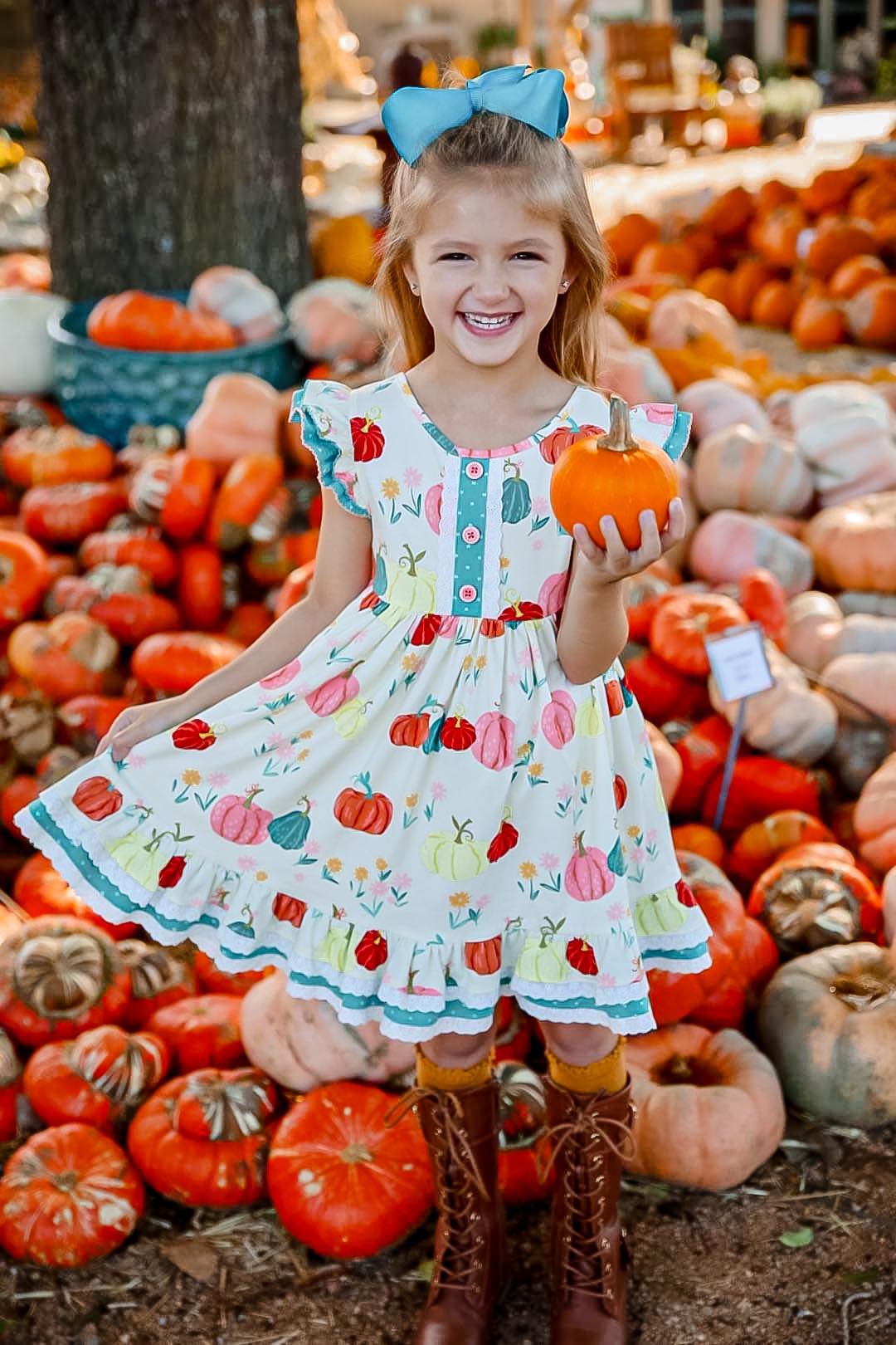 Pumpkins & Posies Annie Dress - Love Millie Clothing