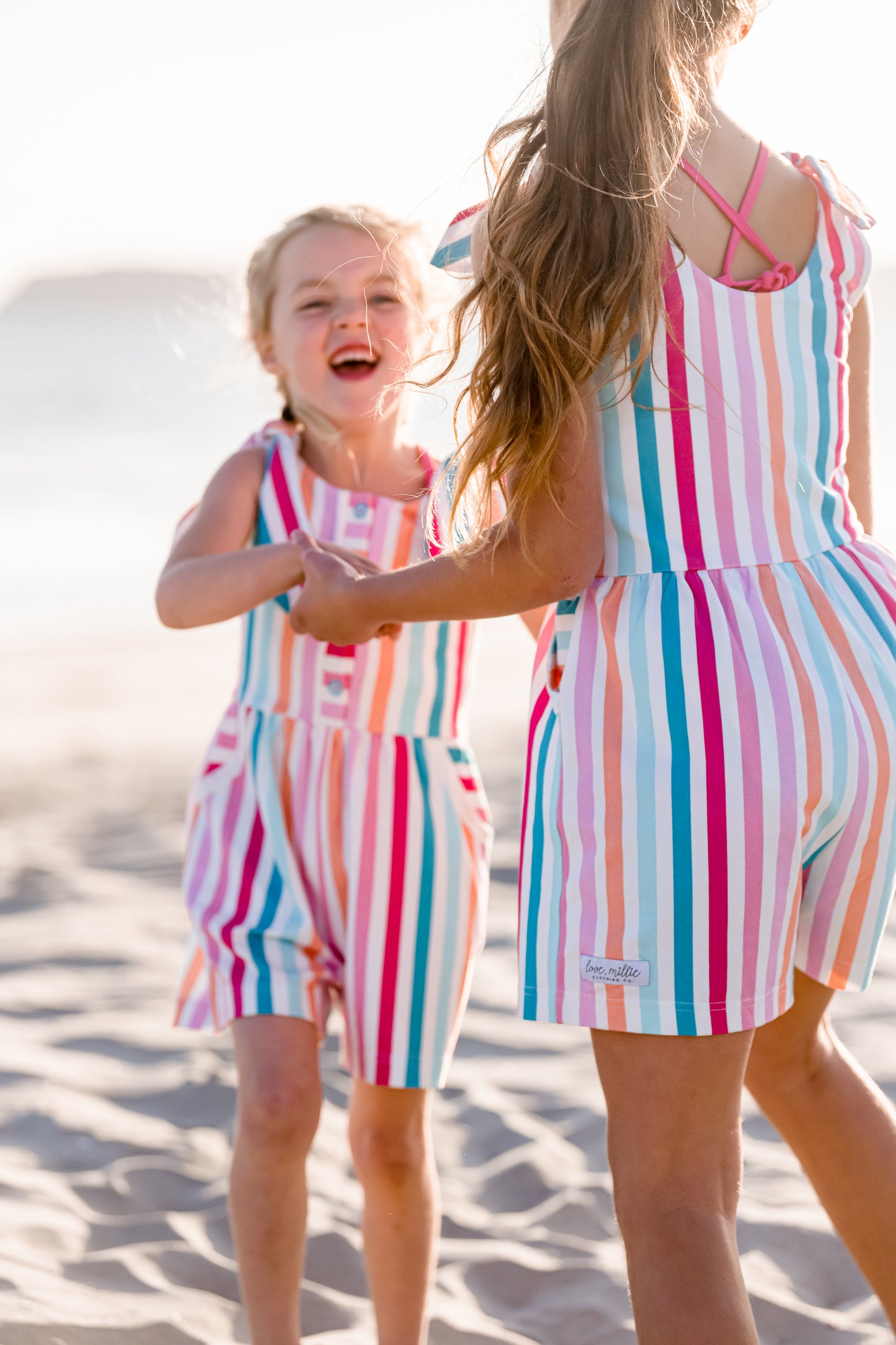 Sunset Stripe Aubrey Romper - Love Millie Clothing