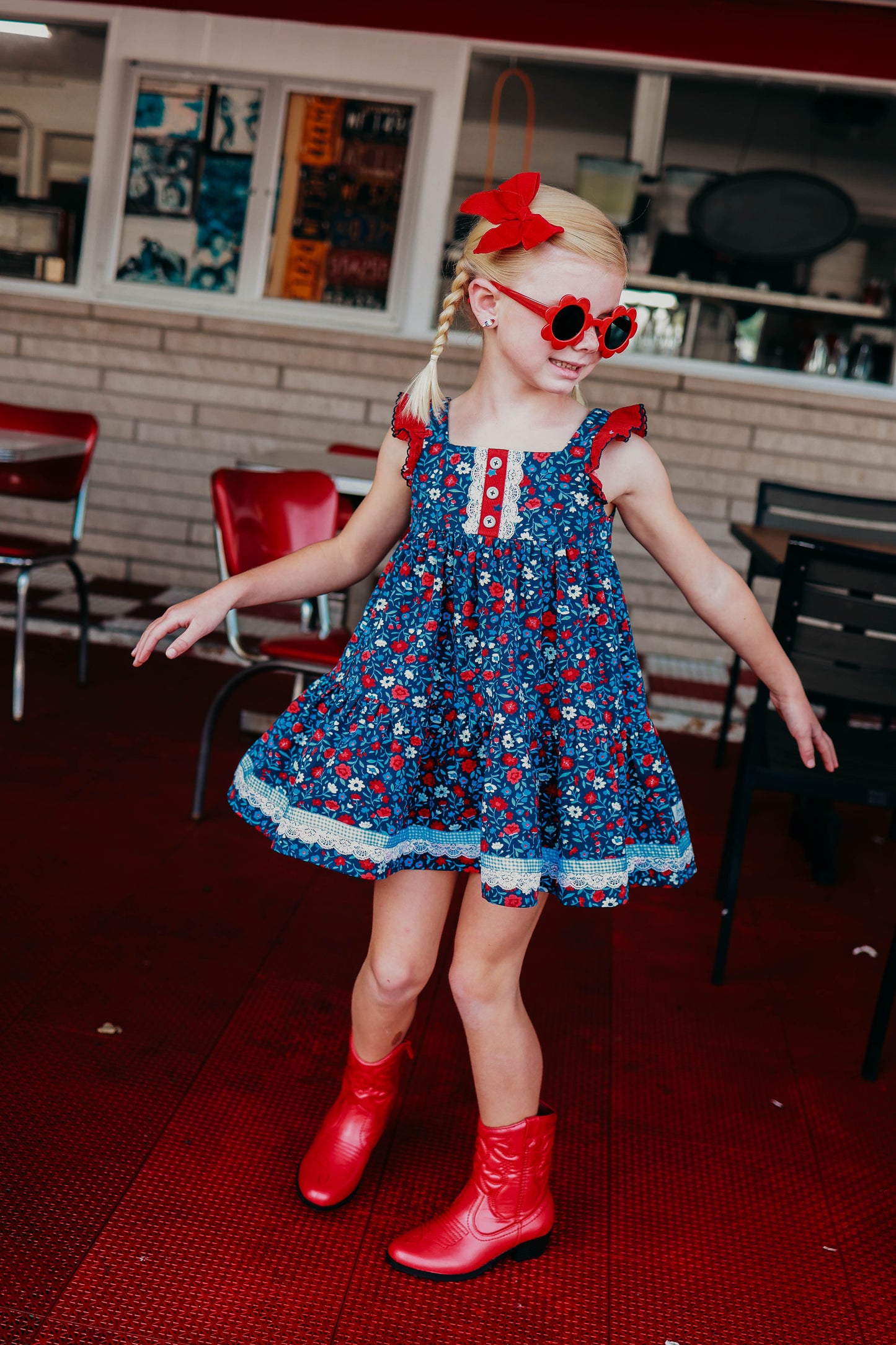 Red White & Blue Margo Tunic Set - Love Millie Clothing