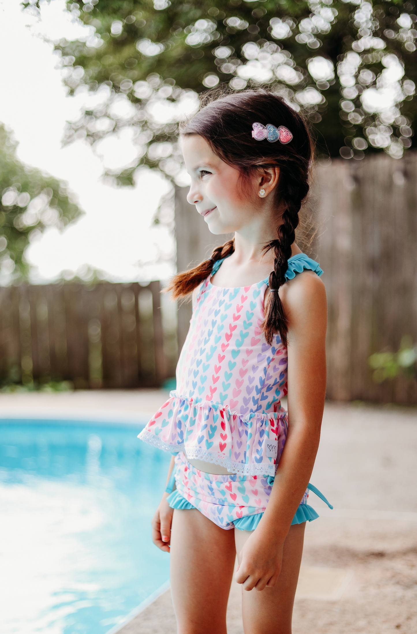 Candy Hearts Three-Piece Swim - Love Millie Clothing