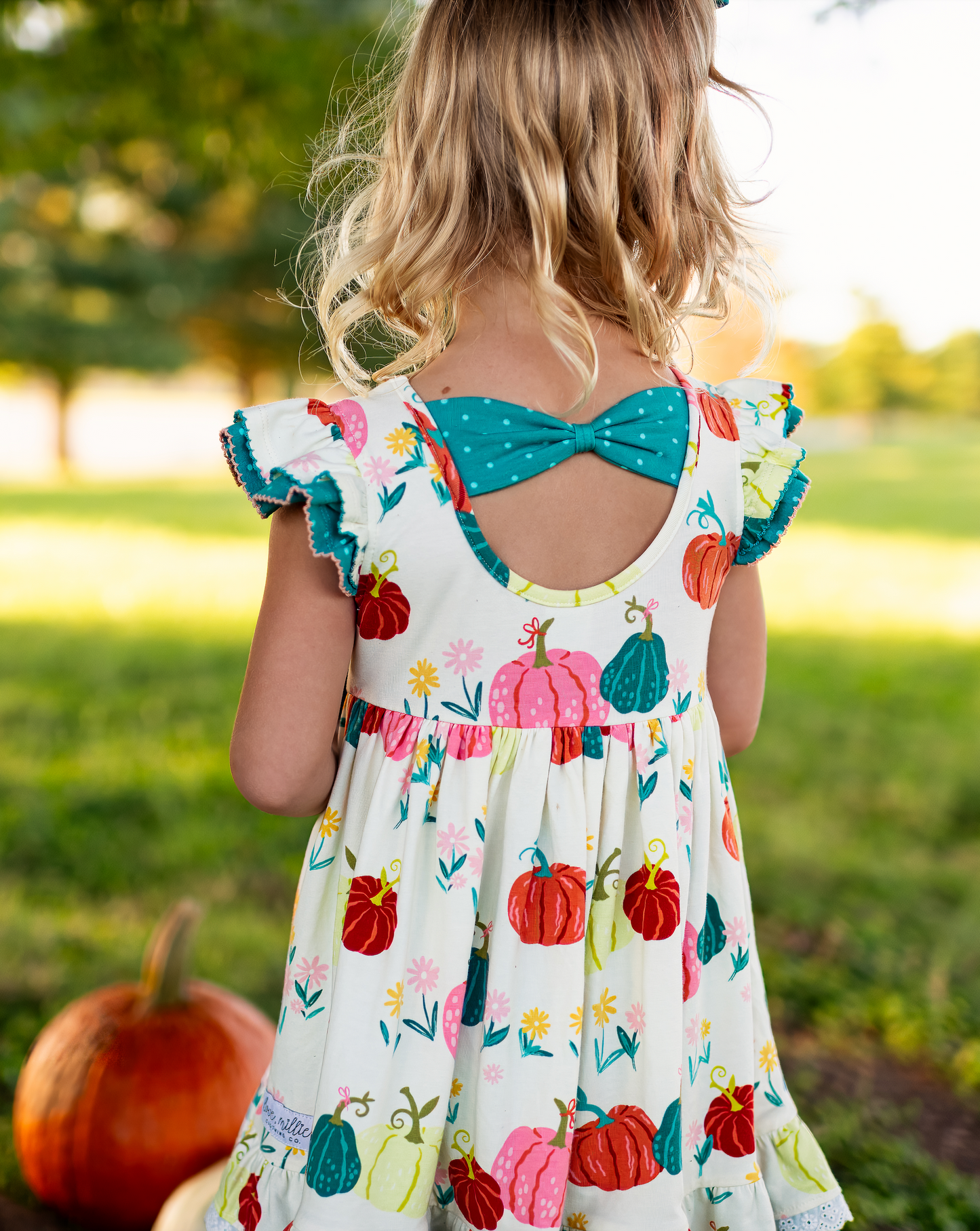 Pumpkins & Posies Annie Dress - Love Millie Clothing