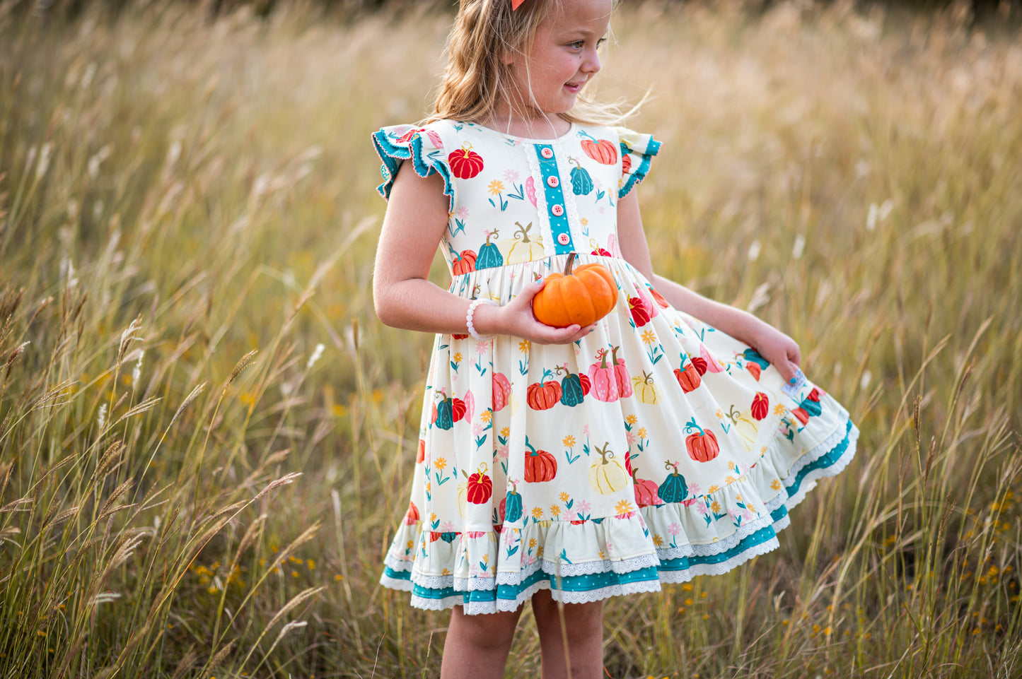 Pumpkins & Posies Annie Dress - Love Millie Clothing