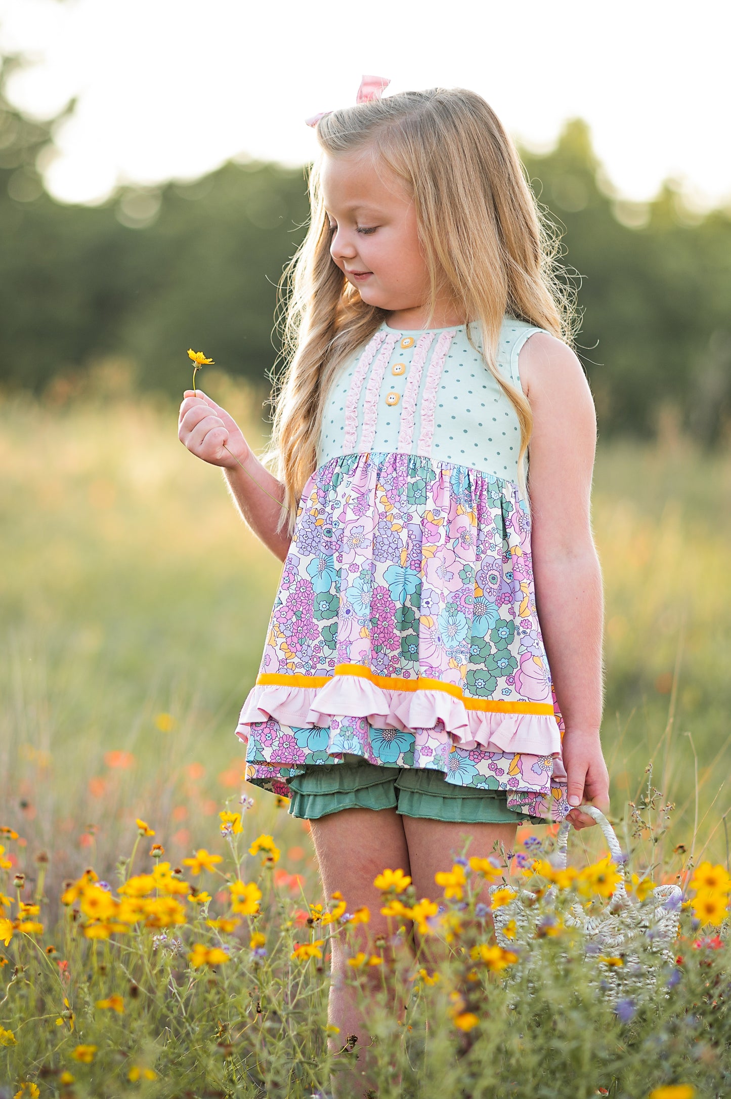 Groovy Blooms Riley Tunic Set - Love Millie Clothing