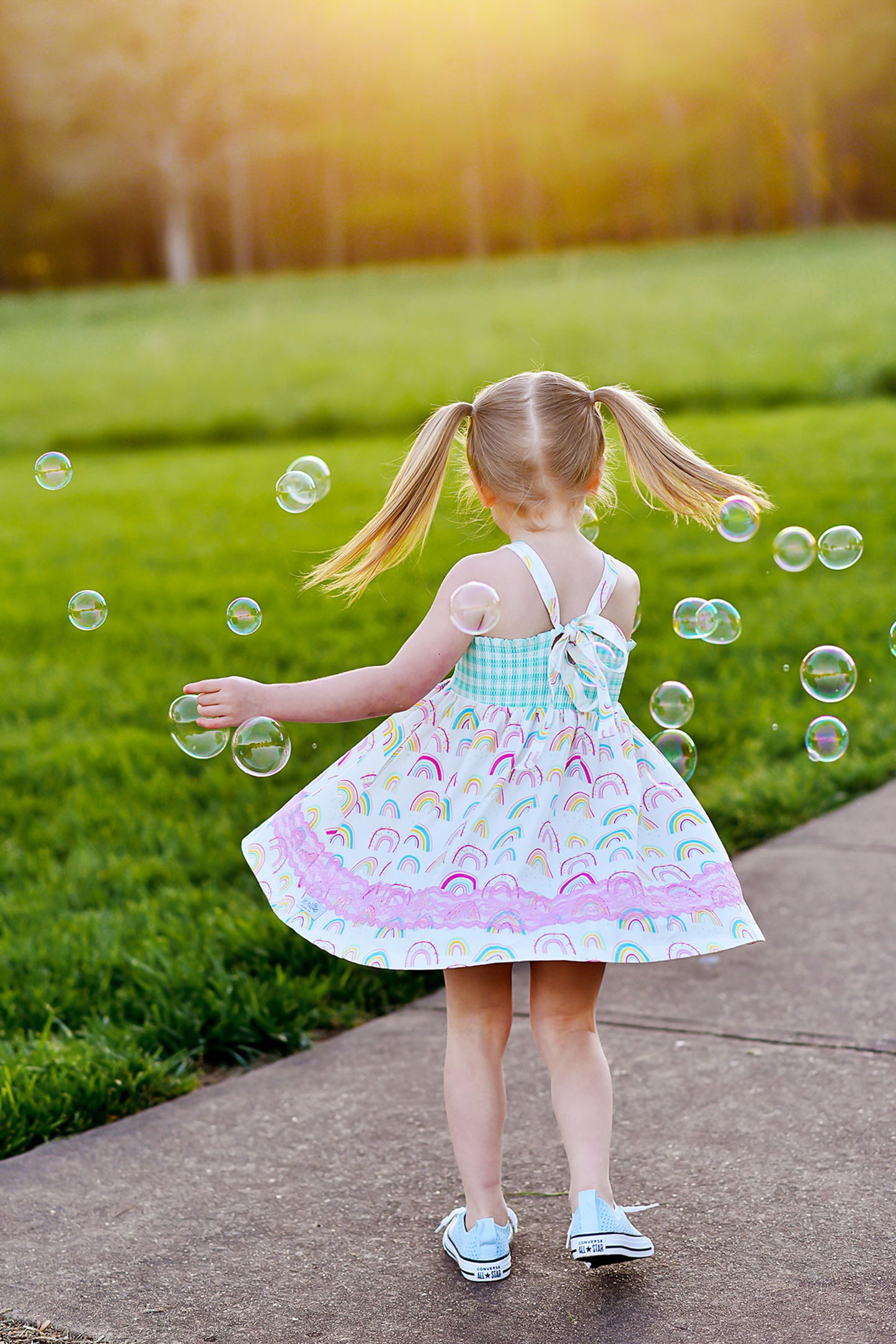 Rainbow Reagan Dress - Love Millie Clothing