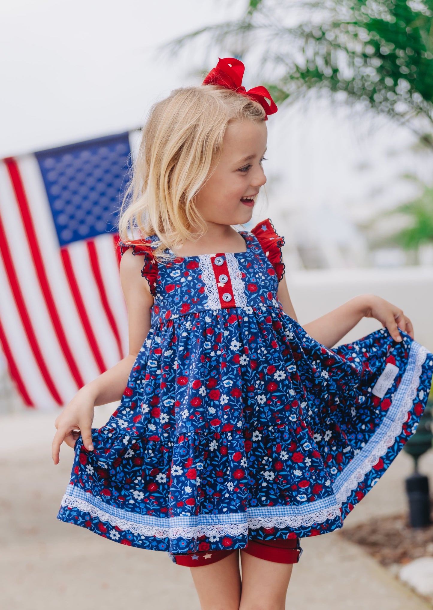 Red White & Blue Margo Tunic Set - Love Millie Clothing