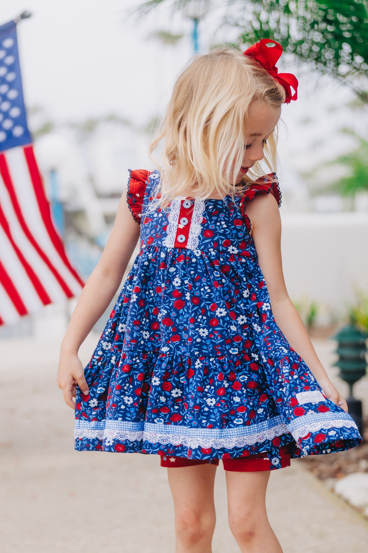 Red White & Blue Margo Tunic Set - Love Millie Clothing