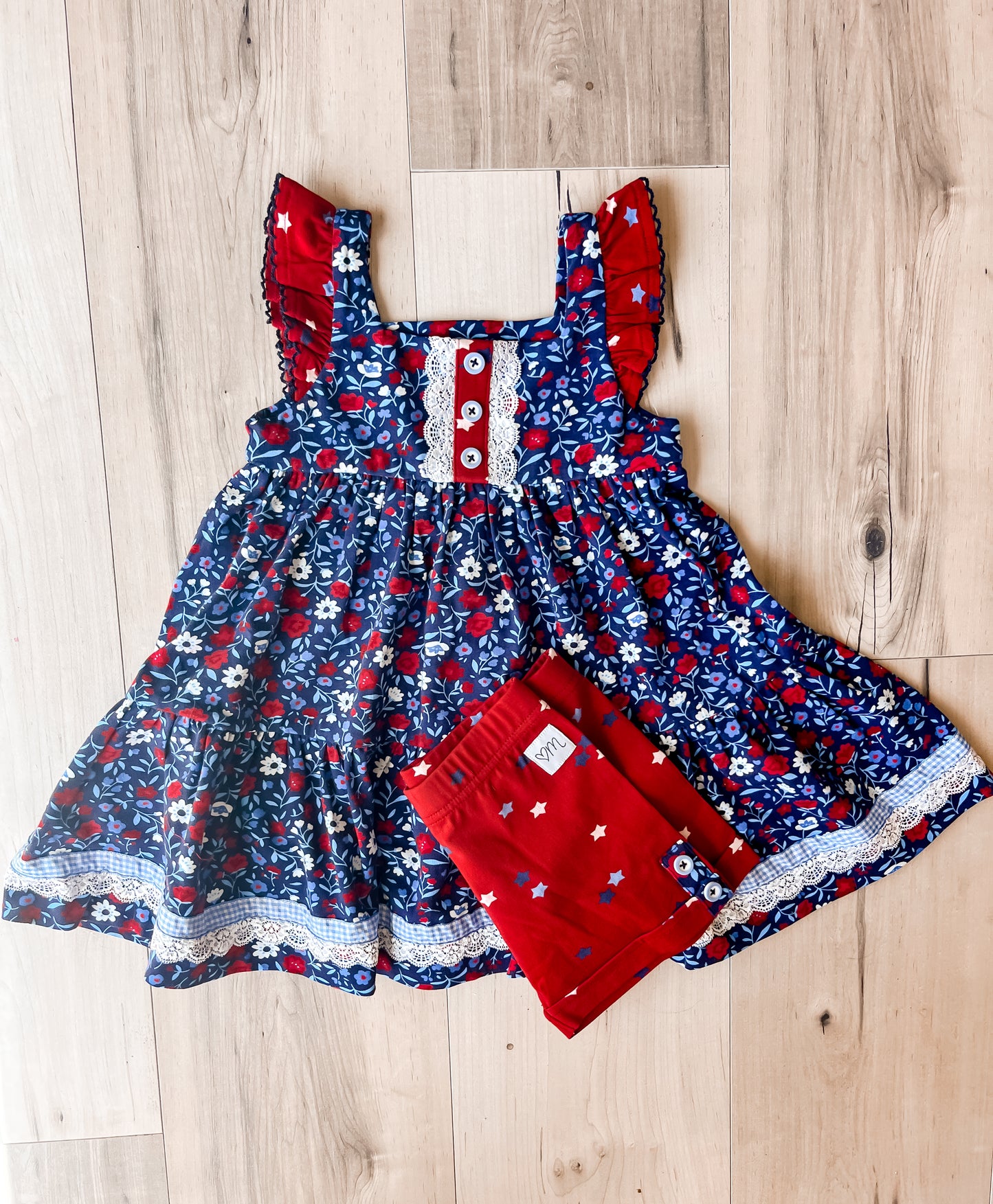 Red White & Blue Margo Tunic Set - Love Millie Clothing