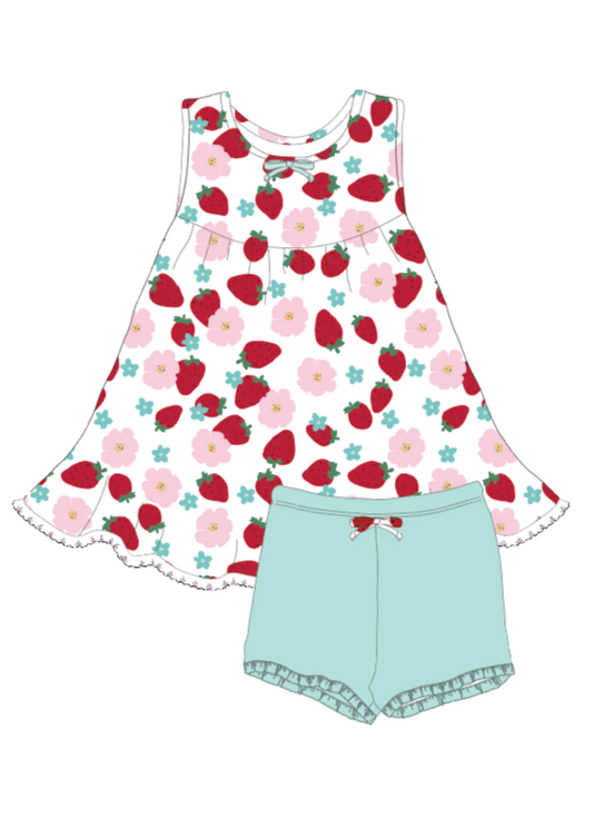 *PRE-ORDER* Strawberry Lounge Set - Love Millie Clothing