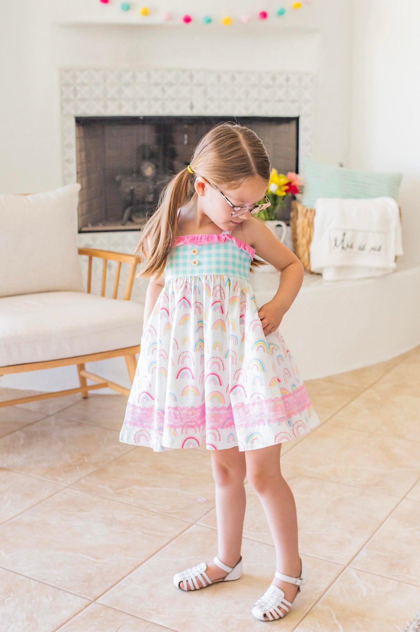 Rainbow Reagan Dress - Love Millie Clothing